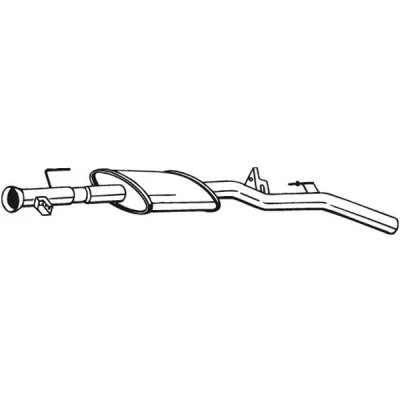 Bilde av Mellomlyddemper, renault clio ii, skåp/halvkombi thalia i, 7700421018, 8200043358