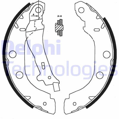Bilde av DELPHI LS1828 Bremsesko 229 42 RENAULT: Kangoo I, I Express, NISSAN: Kubistar Van