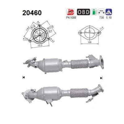 Bilde av Katalysator, ford c max ii, van focus iii, sedan turnier grand max, van, 1701158, 1706174,