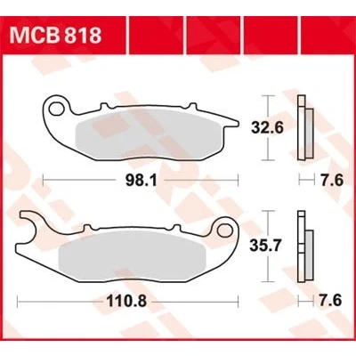 Bilde av TRW Organic Allround MCB818 Bremseklosser