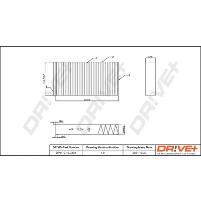 Bilde av Dr!ve+ DP1110.12.0378 Kupéfilter Partikkelfilter 232 116 32 BMW: 2 Active Tourer, Gran X1, MINI: Clubman, Hatchback