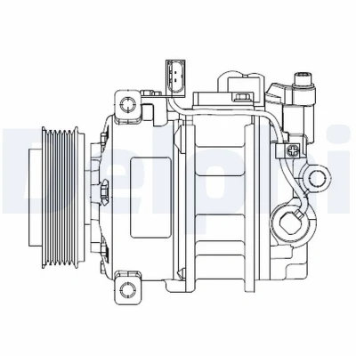 Bilde av DELPHI CS20522 Kompressor 7SEU17 PAG 46 med kompressorlje VOLKSWAGEN: Transporter 5 Bus, Multivan (7HM