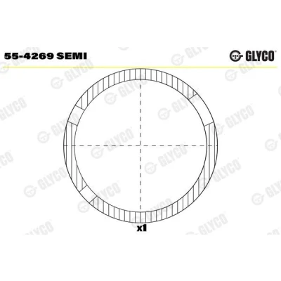 Bilde av GLYCO 55 4269 SEMI Lagerbøssing, stempelstang