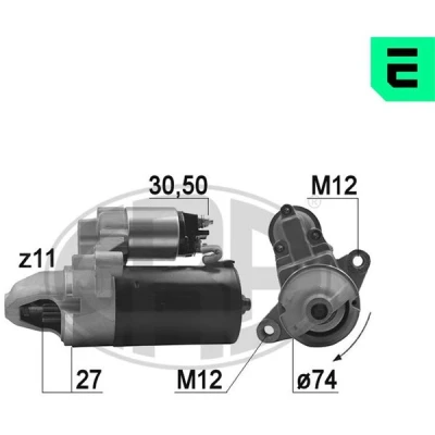 Bilde av ERA 220955A Starter 12 1,4 11 TOYOTA: Avensis III Stasjonsvogn, MINI: Countryman, Hatchback, Clubman