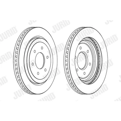 Bilde av JURID 563024JC 1 Bremseskiver 320 28 6 ventilert belagt uten skruer NISSAN: Pathfinder 3, NP300 Navara Pick up
