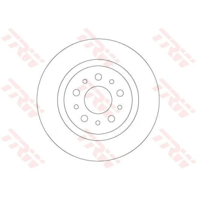 Bilde av TRW DF6714 Bremseskiver 264 10 5 98 fullt ut spraylakkert FIAT: 500L