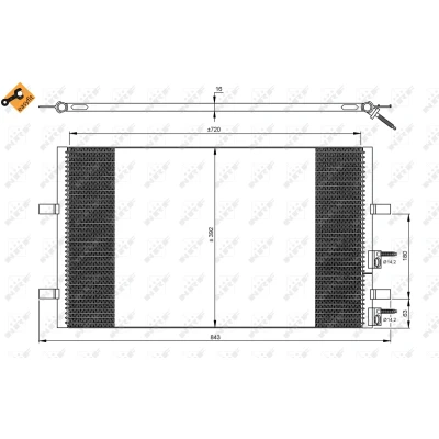 Bilde av NRF EASY FIT 35846 Kondensator med tetningsring 14,5 Aluminium 720 FORD: Transit Mk6 Van