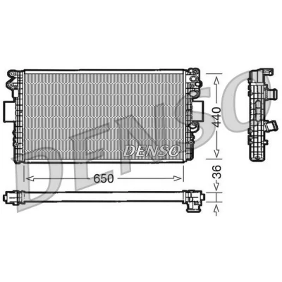 Bilde av DENSO DRM12004 Radiator Aluminium 650 440 36