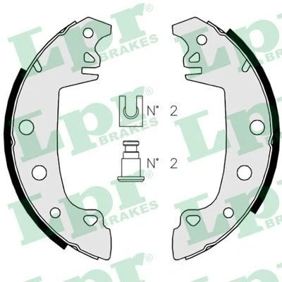Bilde av Bremsesko sett, Bakaksel, alfa romeo,citroën,dacia,fiat,peugeot,renault,seat,talbot, 0017582600, 13557400, 17582600, 424194, 42424194, 4