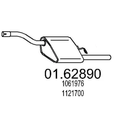 Bilde av MTS 01.62890 Sluttlyddemper 1040 FORD: Focus Mk1 Stasjonsvogn