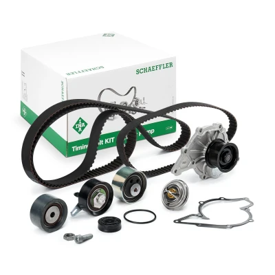 Bilde av INA 530 0416 31 vannpumpe + Registerreimsett med termostat AUDI: A6 C5 Avant, A4 B7 A8 D2, VOLKSWAGEN: Passat B5 GP Stasjonsvogn
