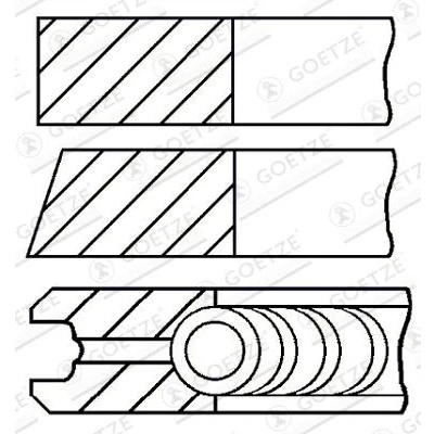 Bilde av GOETZE ENGINE 08 138406 00 Stempelringsett 71,2 0,4