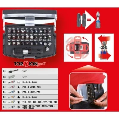 Bilde av KS TOOLS 911.3030 Sett, skrutrekkerbits