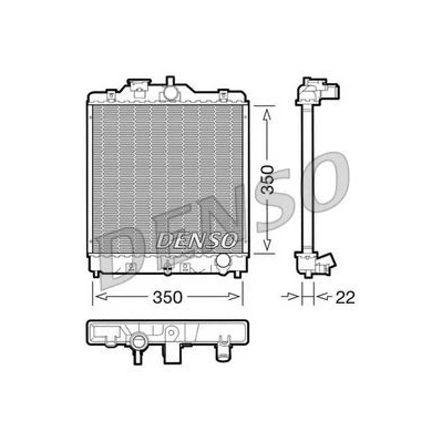 Bilde av DENSO DRM40003 Radiator Aluminium 350 23 HONDA: HR V I, CRX 2, 3