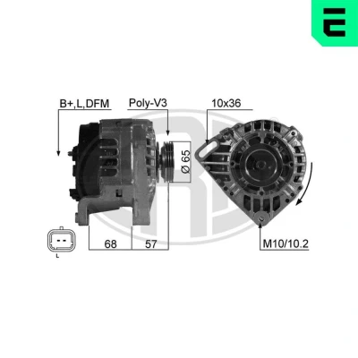 Bilde av ERA 210526A Dynamo 14V 95A RENAULT: Kangoo I Express, CLIO 2