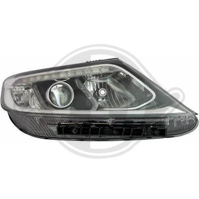 Bilde av DIEDERICHS 6586082 Frontlykter høyre H7/H7 for kjørelys (LED) uten motor høydejustering hovedlys