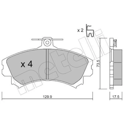 Bilde av Bremseklosser sett, Framaksel, mitsubishi colt vi, czc cabriolet smart forfour, 4544200920, 4605A734, MR977117