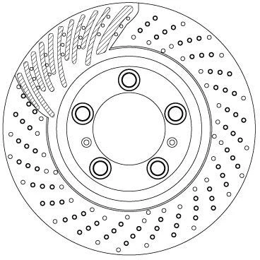 Bilde av TRW DF6821S Bremseskiver 340 34 5 130 perforert / ventilert spraylakkert PORSCHE: 911 Coupé