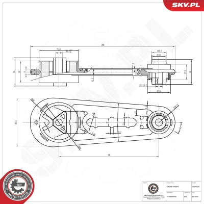 Bilde av Lagring, motor, Bak Esen skv 75SKV231 nissan OE 11360 9U000, AX000, AX600