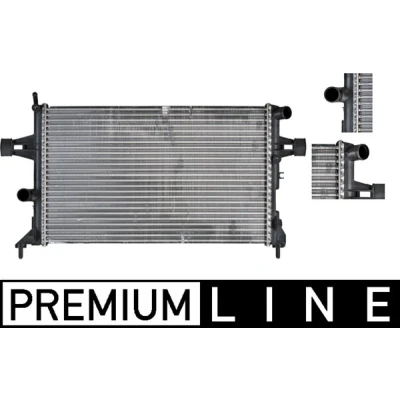 Bilde av MAHLE ORIGINAL CR 227 000P Radiator for kjøretøy med/uten klimaanlegg 600 375,0 26 Kjøleribber satt sammen mekanisk OPEL: Zafira A