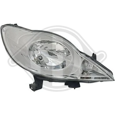 Bilde av DIEDERICHS Priority Parts 4211480 Frontlykter høyre H4 med motor for høydejustering hovedlys