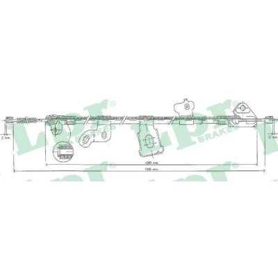 Bilde av LPR C0892B Bremsekabel 1502/1310 Trommelbrems TOYOTA: Yaris I Hatchback