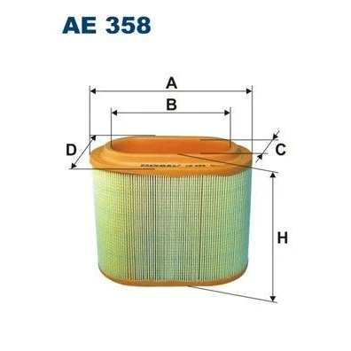 Bilde av FILTRON AE 358 Luftfilter 190 230 Filterinnsats HYUNDAI: H 1 Cargo, / Starex MPV, Travel