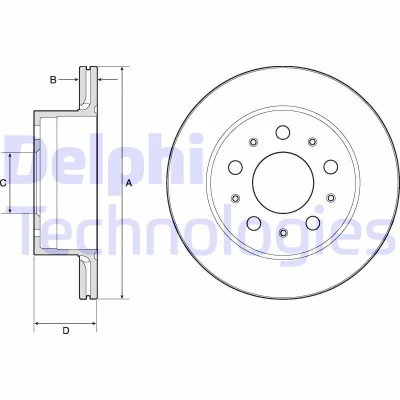 Bilde av DELPHI BG4796C Bremseskiver 300 22 5 ventilert belagt ubehandlet uten hjullager, ABS sensorring FIAT: Ducato III Flatvogn lastebil / Chassis