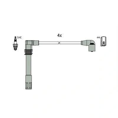 Bilde av HITACHI 134783 Pluggledninger SKODA: Octavia 1 Combi, AUDI: A3 Hatchback