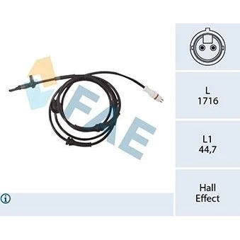 Bilde av FAE 78364 ABS Sensor med kabel Hall prinsipp 2 1716