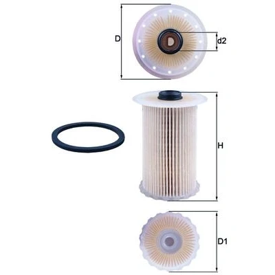 Bilde av MAHLE ORIGINAL KX 229D Drivstoffilter Filterinnsats FORD: MONDEO 4, 4 Turnier, S Max Mk1