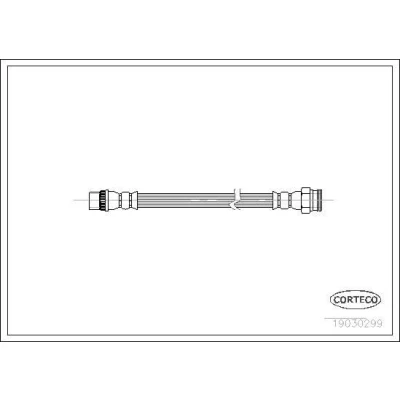 Bilde av CORTECO 19030299 Bremseslange bakaksel 190 M10X1 PEUGEOT: 308 I SW, 307 CC, 3008