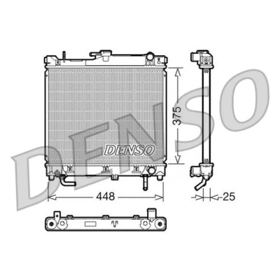 Bilde av DENSO DRM47003 Radiator Aluminium 375 448 25 SUZUKI: Jimny SUV