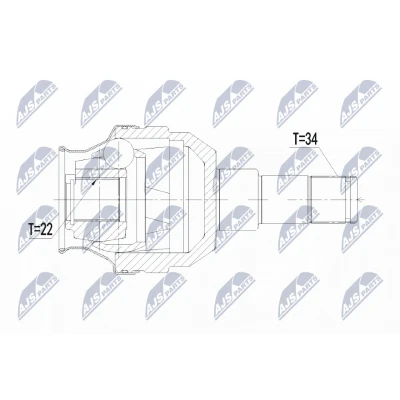 Bilde av Leddsett, drivaksel, Høyre bakaksel, Venstre chevrolet,opel,vauxhall, 4804594, 4804632, 4804633