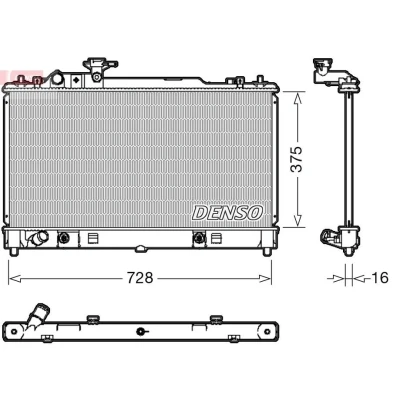 Bilde av DENSO DRM44029 Radiator 375 752 16
