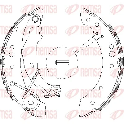 Bilde av REMSA 4149.00 Bremsesko bakaksel 203 38,5 med vippearm CITROËN: C3 I Hatchback