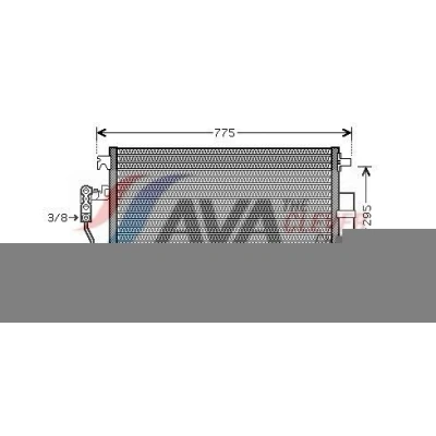 Bilde av PRASCO VNA5277D Kondensator med tørker 13,7 Aluminium 660 R 134a VOLKSWAGEN: Crafter 30 50 Flatvogn lastebil/Chassis, 35 Minibuss