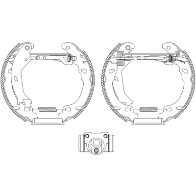 Bilde av TEXTAR Shoe Kit Pro 84064600 bremsesett, trommebremse med hjulsylinder brems, justering FIAT: 500 Hatchback