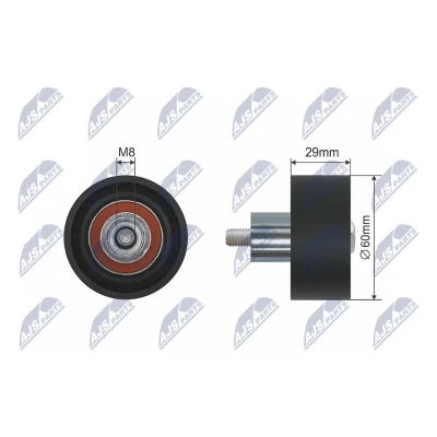 Bilde av Styrerulle kilerem tannrem, ford,mazda, 1095025, 1213852, XS7G 6M250 AA, BA, YF09 12 730, YF71 730
