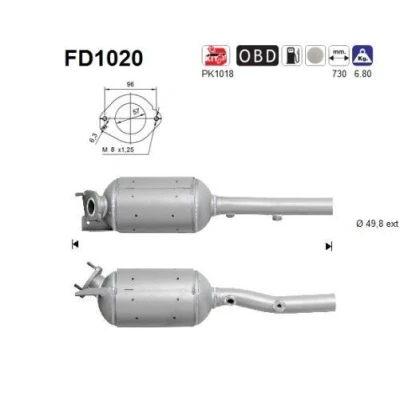 Bilde av AS FD1020 Partikkelfilter Cordierit