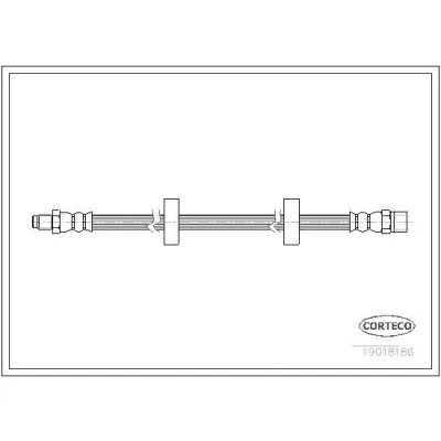 Bilde av CORTECO 19018186 Bremseslange framaksel 312 AUDI: Coupe B3, 80 B2, VOLKSWAGEN: GOLF 1, Scirocco II, 2
