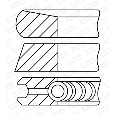 Bilde av GOETZE ENGINE 08 450600 00 Stempelringsett 88