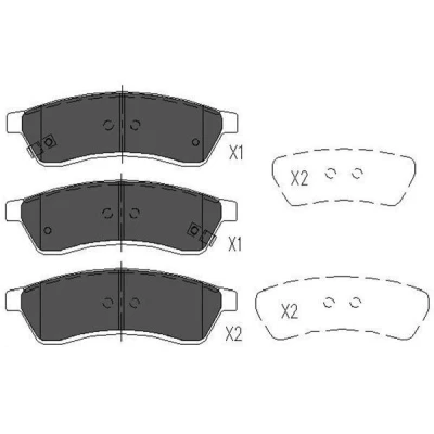 Bilde av KAVO PARTS KBP 1012 Bremseklosser med akustisk slitasjevarsel CHEVROLET: Epica Sedan