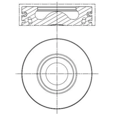 Bilde av MAHLE ORIGINAL 013 PI 00137 002 Motorstempel 86,50 med kolberingbærer, kjølekanal