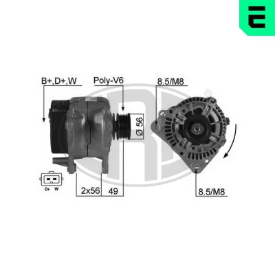 Bilde av ERA 210350A Dynamo 14V 90A SKODA: Octavia I Hatchback, 1 Combi, VOLKSWAGEN: Golf 4, New Beetle 4 Variant, AUDI: A3 Hatchback