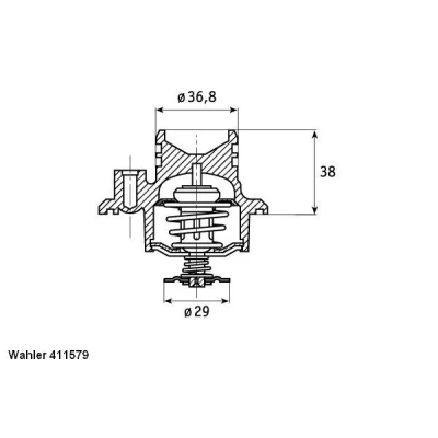 Bilde av WAHLER 411579.92D Termostat 92 med tetning