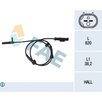 Bilde av Sensor, hjulturtall, Høyre bakaksel, fiat fiorino skåp/stor limousine, linea, qubo, 51782490