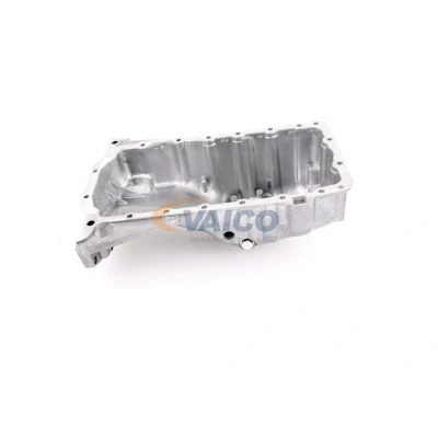 Bilde av VAICO V10 0432 Bunnpanne med oljeplugg uten oljekartetning, hull for oljenivåmåler, tetningsring Aluminium Original Quality