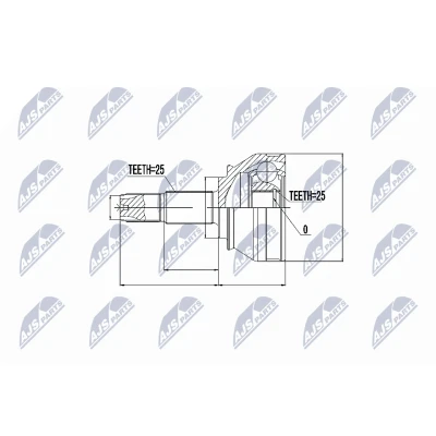 Bilde av Leddsett, drivaksel, Framaksel, Hjulside, alfa romeo,fiat,lancia, 46307241, 46307398, 46307901, 60515370, 60815227, 60815370