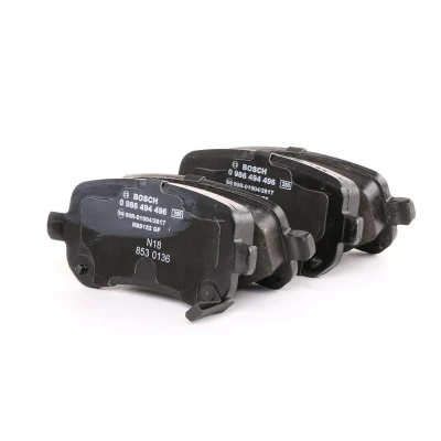 Bilde av BOSCH 0 986 494 496 Bremseklosser Low Metallic med akustisk slitasjevarsel antihyle blikk DODGE: Journey MPV, FIAT: Freemont